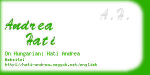 andrea hati business card